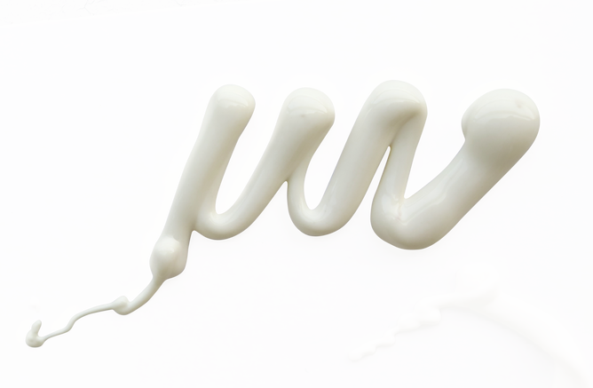 White Cream on a White Background